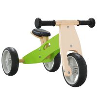 vidaXL Dječji bicikl za ravnotežu 2-u-1 zeleni