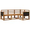 vidaXL Set vanjskih sofa 4 pcs Prirodna Čvrsto drvo akacije