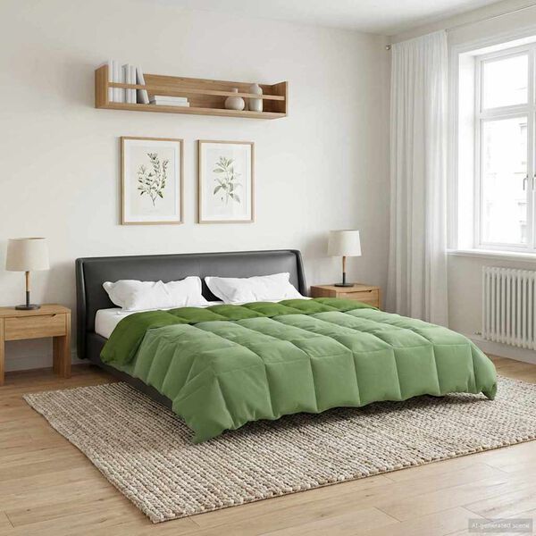 vidaXL Puni pokrivač za cijelu godinu Zelena 200 x 240 cm Mikrovlakna