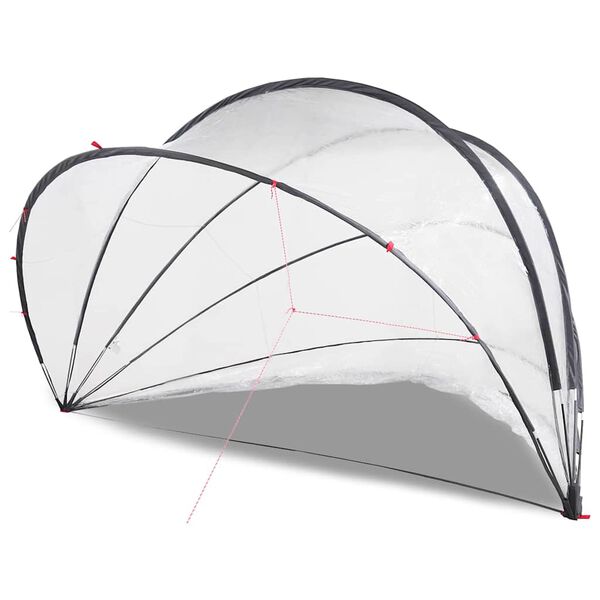 vidaXL Kupališni šator *Transparent*an 500 x 500 x 236 cm PVC