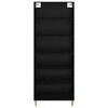vidaXL Highboard Crni hrast 69,5 x 32,5 x 180 cm Konstruirano drvo