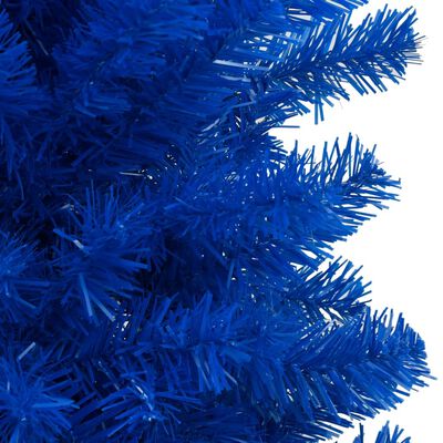 vidaXL Umjetno osvijetljeno božićno drvce sa stalkom plavo 240 cm PVC