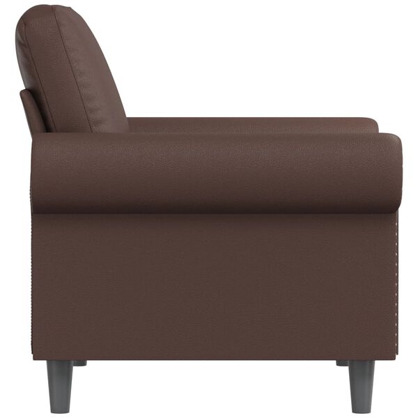 vidaXL Fotelja smeđa 60 cm od umjetne kože