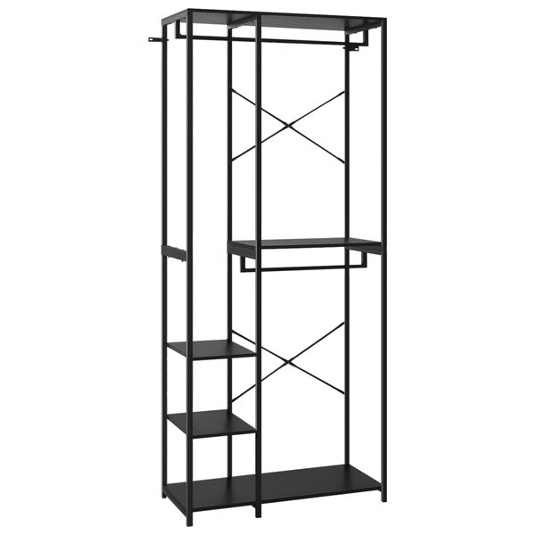 vidaXL Ormar crni 90 x 40 x 213 cm od metala i iverice