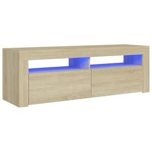 vidaXL TV ormarić s LED svjetlima boja hrasta sonome 120 x 35 x 40 cm