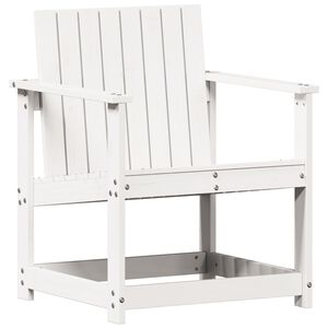 vidaXL Vrtna stolica bijela 62 x 56 x 77 cm od masivne borovine