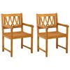 vidaXL Vanjska klupa 2 pcs Prirodna 56 x 55,5 x 90 cm