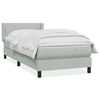 vidaXL Box Spring krevet s madracem svijetlo sivi 80x210 cm bar&scaron;un