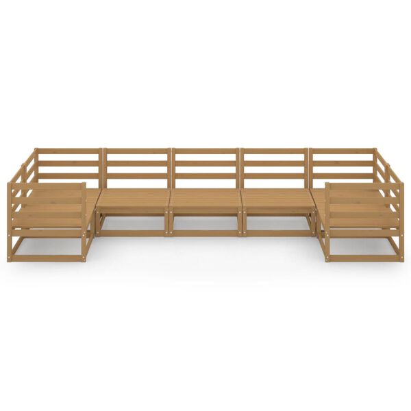 vidaXL 7-dijelna vrtna garnitura od masivne borovine