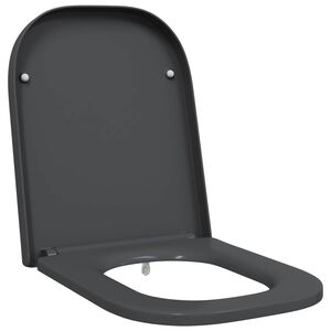 vidaXL WC daska Antracit 47,5 x 35 x 3,6 cm Duroplast