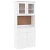 vidaXL Visoka komoda ALTA bijela 77 x 35 x 165 cm od masivne borovine