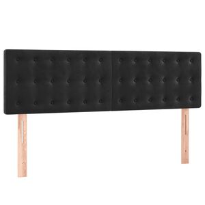 vidaXL Uzglavlja crna 144x5x78/88 cm bar&scaron;unasta