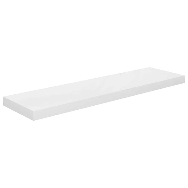 vidaXL Plutajuća zidna polica visoki sjaj bijela 90x23,5x3,8 cm MDF