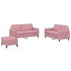 vidaXL 3-dijelni set sofa ružičasti bar&scaron;unasti