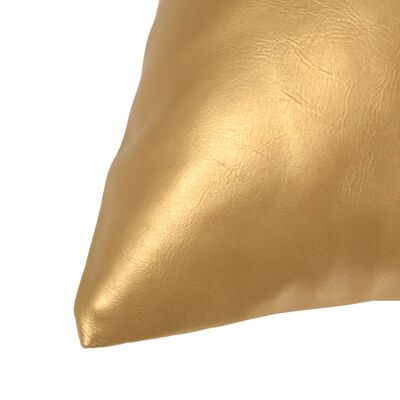 vidaXL Set jastuka od PU kože 2 kom 45x45 cm boja zlata