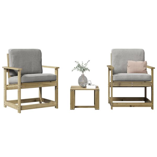 vidaXL 3-dijelna vrtna garnitura od impregnirane borovine