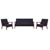 vidaXL 3-dijelni set sofa od umjetne kože crni