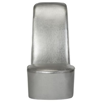 vidaXL Stolica u obliku visoke pete od umjetne kože srebrna