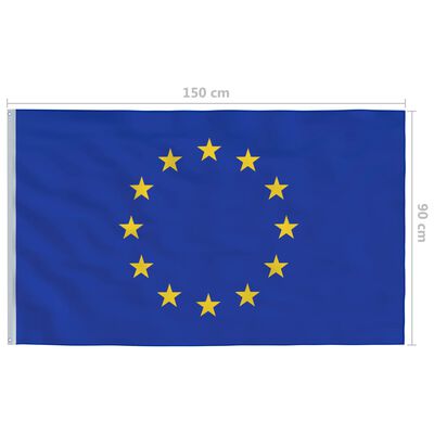 vidaXL Europska zastava s aluminijskim stupom 6,2 m