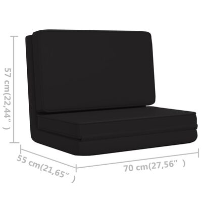 vidaXL Sklopiva podna stolica od umjetne kože crna