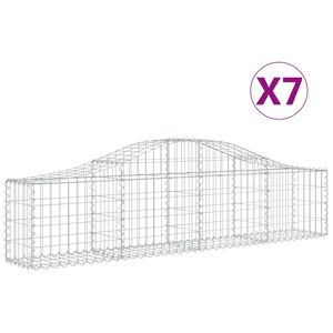 vidaXL Lučne gabionske ko&scaron;are 7 kom 200x30x40/60 cm pocinčano željezo