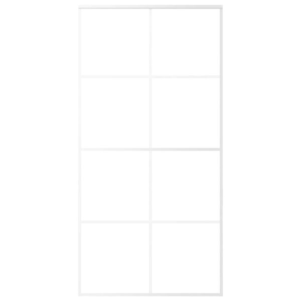 vidaXL Klizna vrata od stakla ESG i aluminija 102,5 x 205 cm bijela