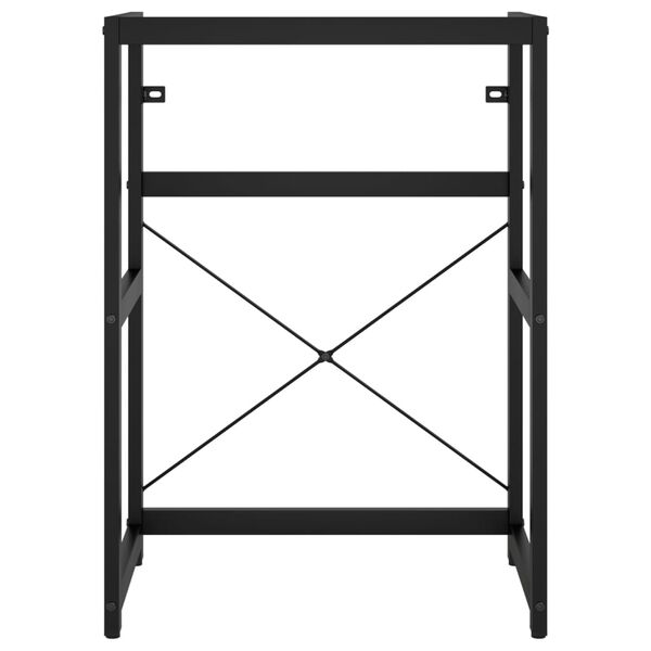 vidaXL Kupaonski okvir s ugrađenim umivaonikom crni željezni