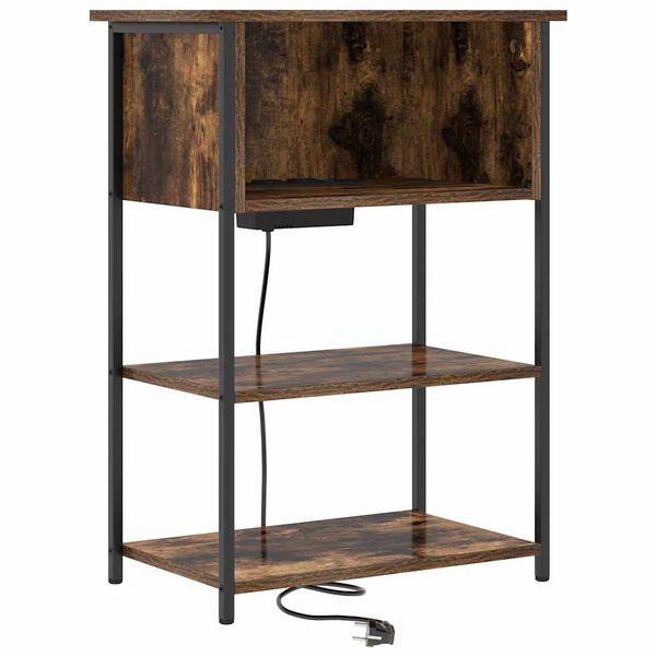 vidaXL Noćni ormar Dimljeni hrast 55 x 31 x 76 cm Konstruirano drvo