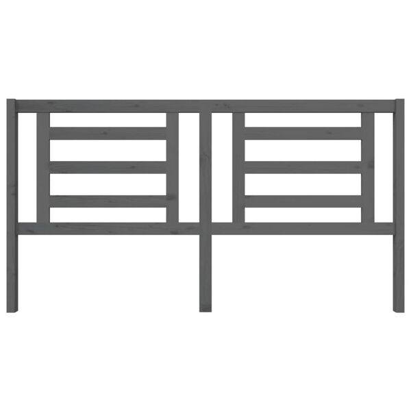 vidaXL Uzglavlje za krevet sivo 186 x 4 x 100 cm od masivne borovine