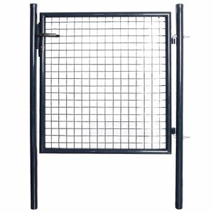 vidaXL Vrtna vrata od mrežastog čelika 100x100 cm, siva