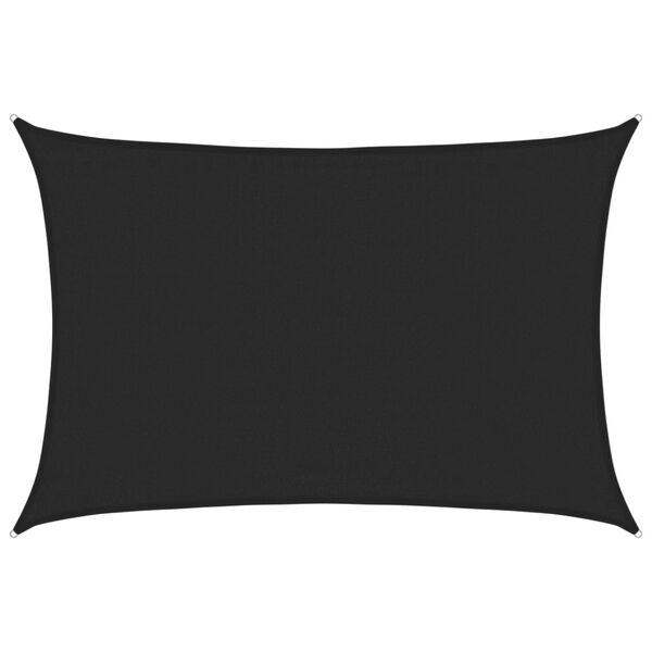 vidaXL Jedro za za&scaron;titu od sunca 160 g/m&sup2; crno 3,5 x 4,5 m HDPE