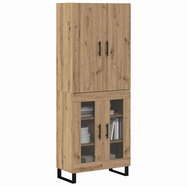 vidaXL Highboard 2 pcs Umjetnički hrast 69,5 x 34 x 180 cm