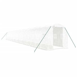 vidaXL Staklenik s čeličnim okvirom bijeli 36 m&sup2; 18 x 2 x 2 m