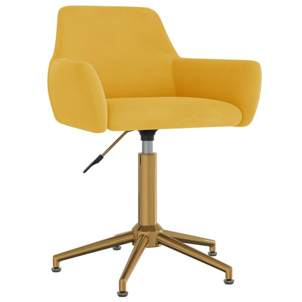 vidaXL Okretne blagovaonske stolice 6 kom žute bar&scaron;unaste