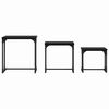 vidaXL Gnezdeći Kafić 3 pcs Crni hrast 50.5 x 35 x 53 cm