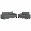 vidaXL Dvodijelni set sofa s jastucima, tamno siva tkanina
