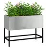 vidaXL Povišeni Vrtni Planter Srebrno 60 x 26 x 45 cm Cinkani čelik