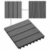 vidaXL Pločice za decking 11 pcs Sivi 30 x 30 cm Drvoplastična smjesa