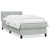 vidaXL Box Spring krevet s madracem svijetlo sivi 90x220 cm bar&scaron;un