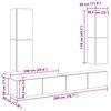 vidaXL 4-dijelni set TV ormarića od konstruiranog drva crni