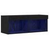 vidaXL Set TV komoda 80 x 30 x 30 cm Crni hrast Konstruirano drvo