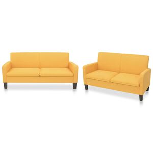 vidaXL 2-dijelni set sofa od tkanine žuti