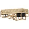 vidaXL Set vanjskih sofa 9 kom. Bijela i bež