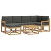 vidaXL Set vanjskih sofa 7 pcs Bijela i antracit Čvrsto drvo akacije