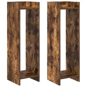vidaXL Stalak za biljke s policom Dimljeni Hrast 30 x 30 x 100 cm