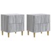 vidaXL Noćni ormar s ladicama 2 pcs Siva sonoma 43 x 34,5 x 48 cm