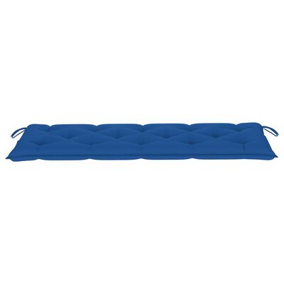 vidaXL Klupa Batavia s plavim jastukom 150 cm od masivne tikovine