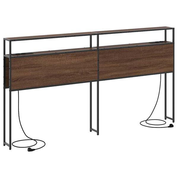 vidaXL Skladi&scaron;no uzglavlje Smeđi hrast 180 cm Konstruirano drvo