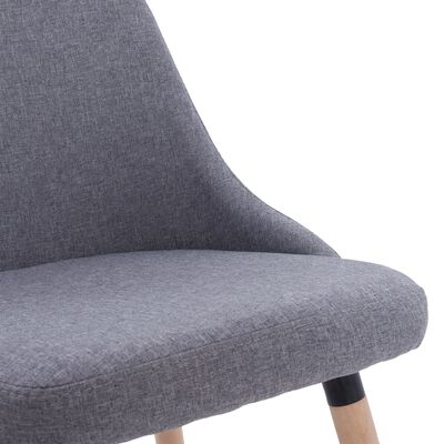 283625 vidaXL Dining Chairs 2 pcs Light Grey Fabric