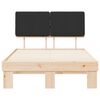 vidaXL Krevetni okvir s tapiciranim uzglavljem Crna 120 x 200 cm